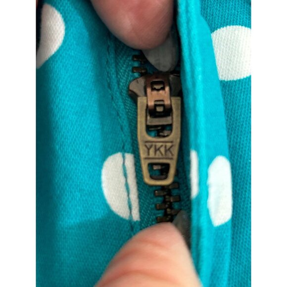 Children’s Place Girls Pants 6X/7 Turquoise White Polkadots Jeggings Jean Style - Picture 12 of 16